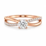 Split-Shank Lab Grown Diamond Ring | 18K Gold Ring - Image 3