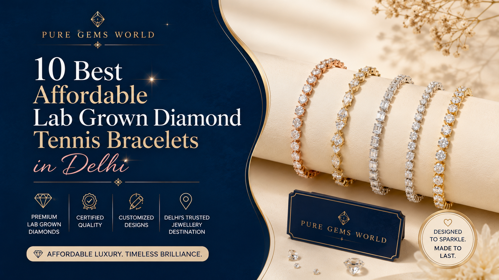 10 Best Affordable Lab Grown Diamond Tennis Bracelets in Delhi