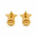 Elegant Star Lab Grown Diamond Earstuds in 18K Gold for Women - Image 6