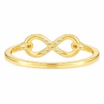 Infinity Knot Gold Ring | Lab Grown Diamond Ring - Image 3