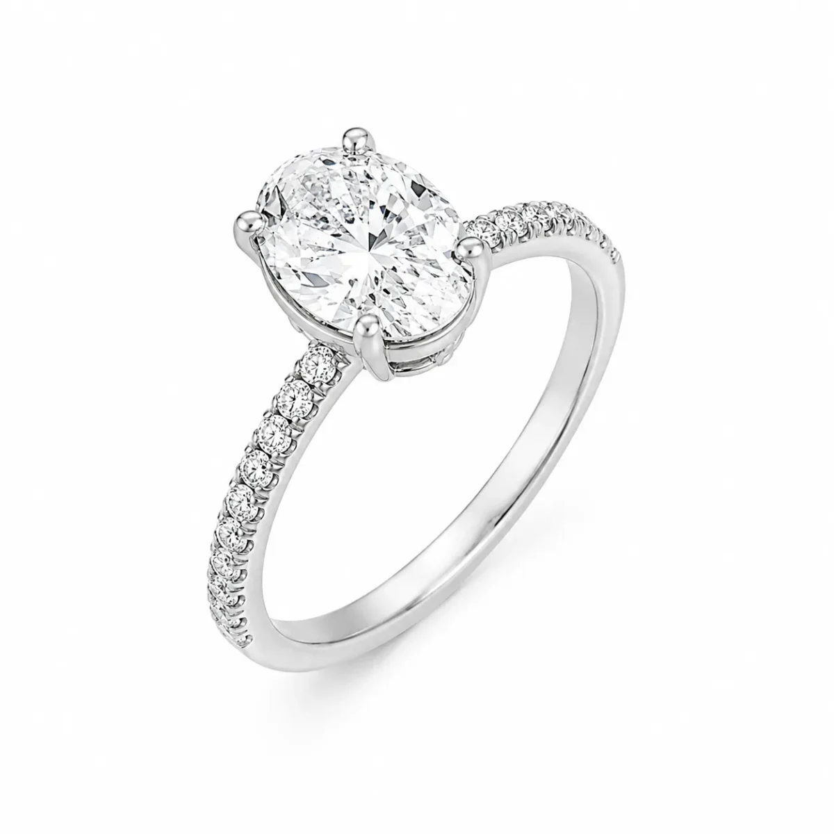 Oval Cut Diamond Engagement Ring | Gold & Lab Grown Diamond Ring - Image 2