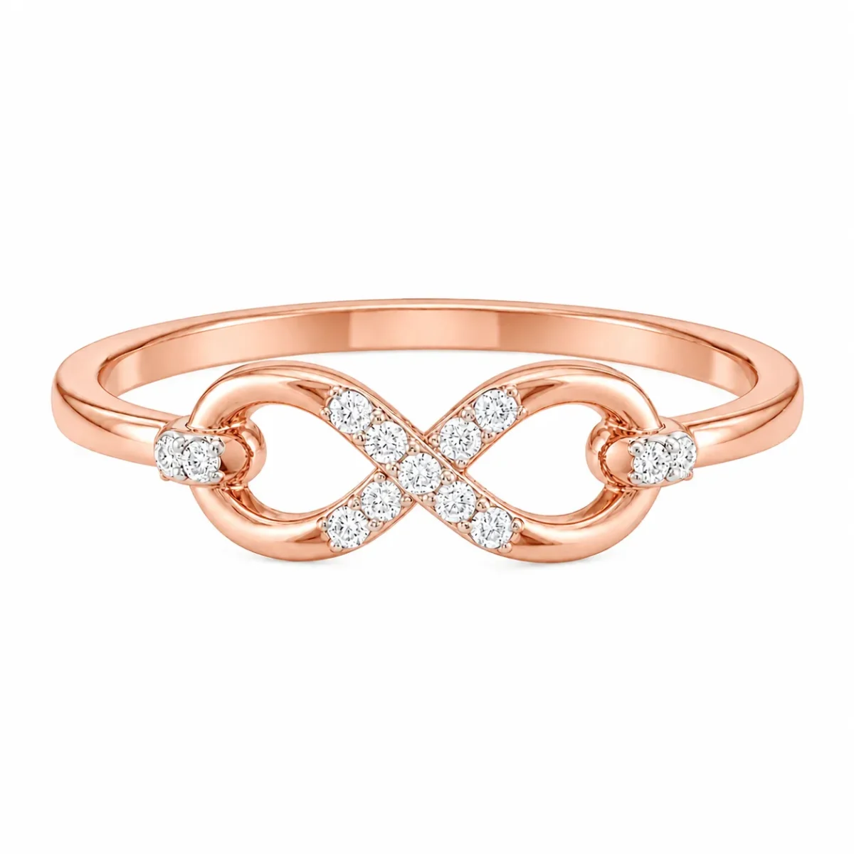 Infinity Knot Gold Ring | Lab Grown Diamond Ring - Image 3