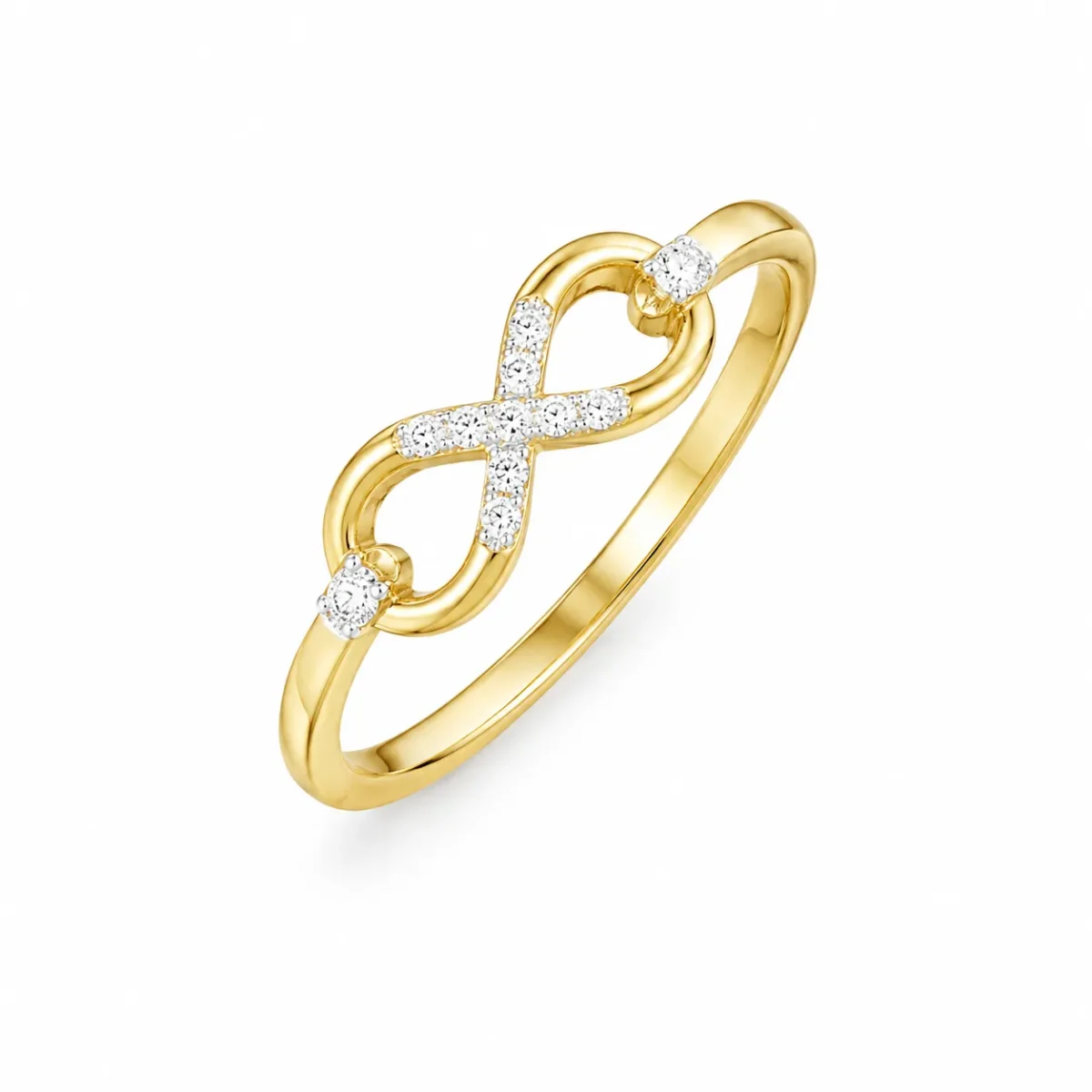 Infinity Knot Gold Ring | Lab Grown Diamond Ring - Image 4