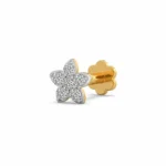 Elegant Floral Lab Grown Diamond Stud (Earrings) for Women – Sparkling Flower Design in 18k Gold - Image 2