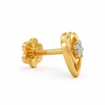 Elegant Amara Intertwined Heart Lab Diamond Stud (Earrings) in 18K Rose Gold - Image 2
