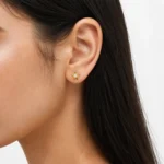 Elegant Star Lab Grown Diamond Earstuds in 18K Gold for Women - Image 5
