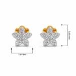 Elegant Floral Lab Grown Diamond Stud (Earrings) for Women – Sparkling Flower Design in 18k Gold - Image 3