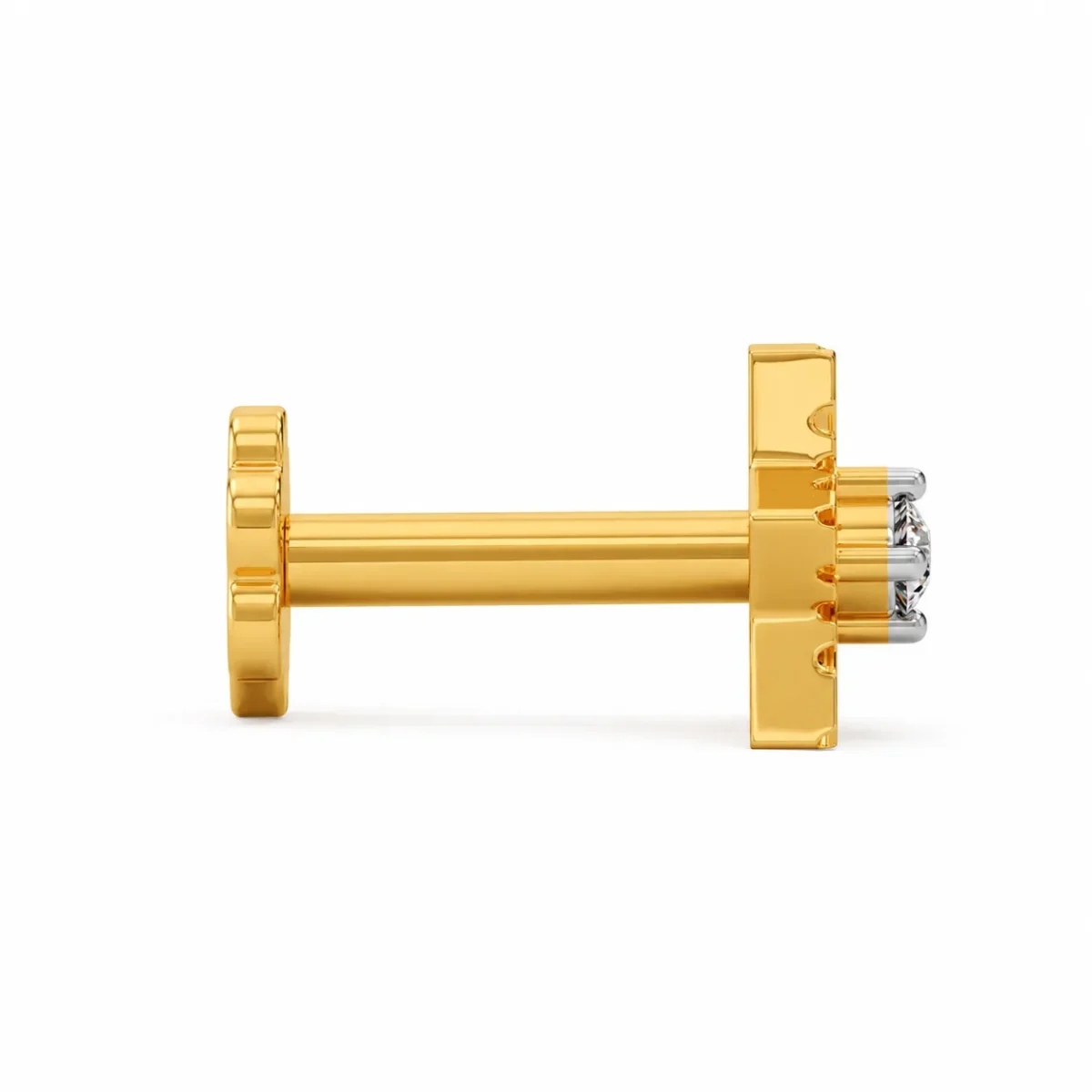 Elegant Star Lab Grown Diamond Earstuds in 18K Gold for Women - Image 3