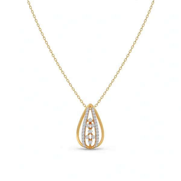 Celestial Cascade CVD Diamond Teardrop Pendant