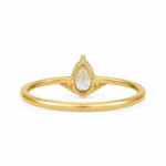 Pear Shaped Lab Grown Diamond Ring – Elegant 18K Gold Ring - Image 2
