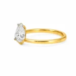 Pear Shaped Lab Grown Diamond Ring – Elegant 18K Gold Ring - Image 3
