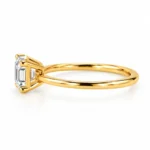 Asscher Cut Lab Grown Diamond Ring |18K Gold Ring - Image 3