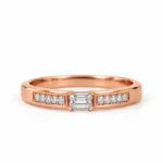 Aureon Emerald Cut Diamond Ring for Men front view