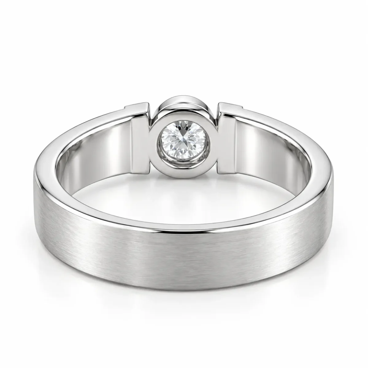 Back view of Aurex Orbit Lab Grown Diamond Men’s Ring in white gold