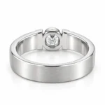 Back view of Aurex Orbit Lab Grown Diamond Men’s Ring in white gold