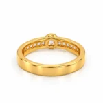 Solitaire Bezel Lab Grown Diamond Ring for Men Back View