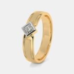 Classic Princess Solitaire Lab Grown Diamond Men’s Ring Angled View