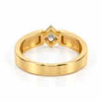 Classic Princess Solitaire Lab Grown Diamond Men’s Ring Back View