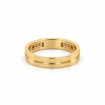 Classic Twin Diamond Men’s Band yellow gold back and inner view