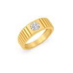 Crest Solitaire Lab Grown Diamond Ring for Men angled view