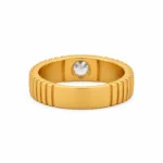 Crest Solitaire Lab Grown Diamond Ring for Men back view