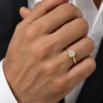 Cushion Glow Lab Grown Diamond Ring on Model Hand
