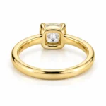 Cushion Glow Lab Grown Diamond Ring Back and Inner View