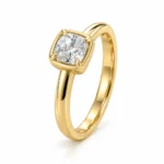 Cushion Glow Lab Grown Diamond Ring Angled Side View