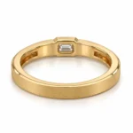 Daily Elegance Lab Grown Diamond Ring for Men Yellow Gold Back View