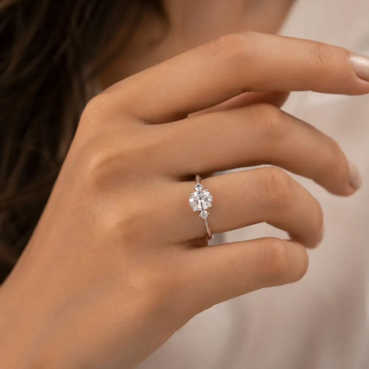 Elegant Oval Solitaire Diamond Ring | Lab Grown Diamond Ring - Image 5