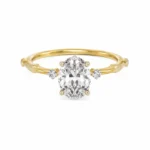 Elegant Oval Solitaire Diamond Ring featuring a brilliant oval-cut lab-grown diamond in a timeless solitaire setting designed for maximum sparkle and sophistication.