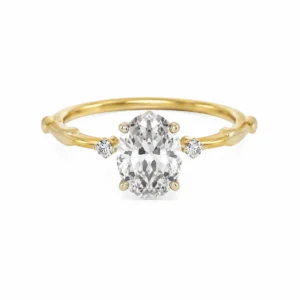 Elegant Oval Solitaire Diamond Ring featuring a brilliant oval-cut lab-grown diamond in a timeless solitaire setting designed for maximum sparkle and sophistication.