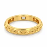 Everyday Luxe Lab Grown Diamond Ring for Men yellow gold back and inner view