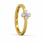 Flower Shape Lab Grown Diamond Ring for Women in 18K Gold - Image 3