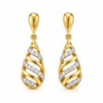 Spiral Lab Grown Diamond Drop Earrings for Women 0.60 Carat
