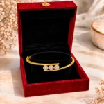 Elegant 18K Triple Floral Halo Lab Grown Diamond Gold Bracelet for Women - Image 4