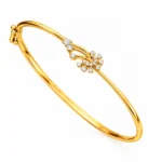 18K floral vine lab grown diamond gold bracelet for women