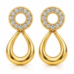 Round Lab Grown Diamond Teardrop Earrings for Women 0.40 Carat