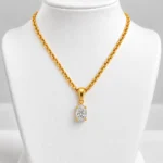 Oval Solitaire Pendant – Elegant Minimal Jewellery for Everyday Luxury - Image 4