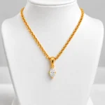 Marquise Cut Lab Grown Diamond Solitaire Pendant in Gold - Image 4