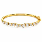 18K gold mixed-cut lab grown diamond bracelet for women