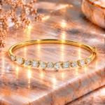 18K Gold Mixed-Cut Lab Grown Diamond Bracelet for Women - Image 3