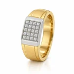 Grand Matrix Lab Grown Diamond Men’s Ring Angled View