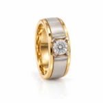 Grand Solitaire Lab Grown Diamond Men’s Ring Standing View