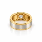 Grand Solitaire Lab Grown Diamond Men’s Ring Back View