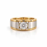 Grand Solitaire Lab Grown Diamond Men’s Ring Front View