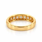 Hexagon Spark Lab Grown Diamond Gold Ring for Men Back View