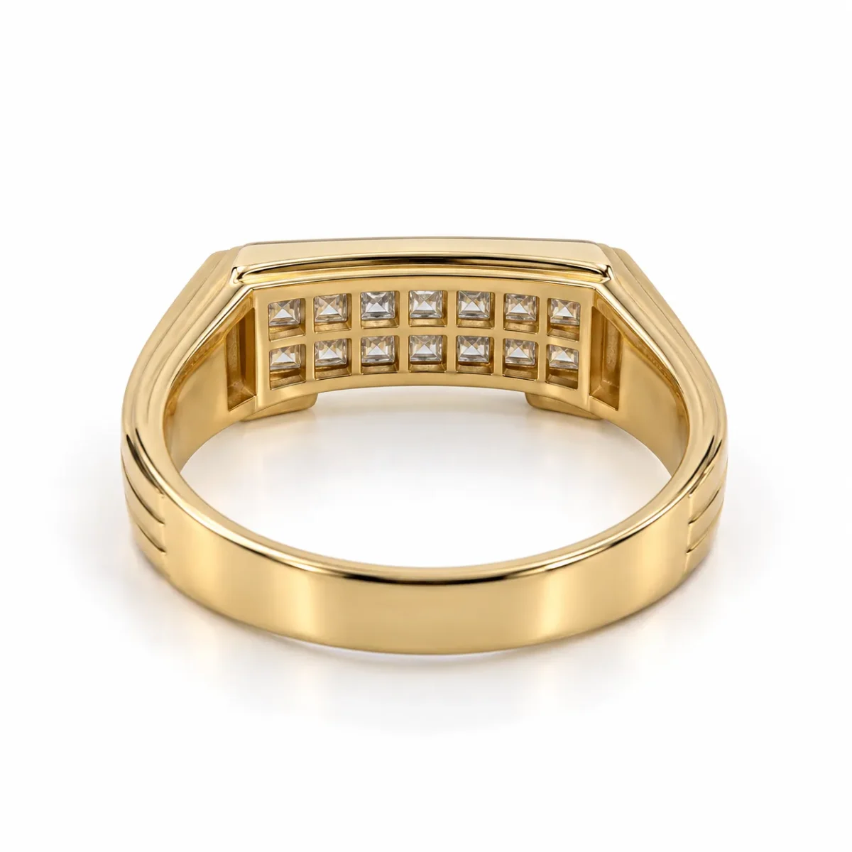 Imperial Grid Lab Grown Diamond Men’s Ring Back View