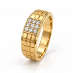 Imperial Square Lab Grown Diamond Men’s Ring Angled View