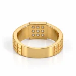 Imperial Square Lab Grown Diamond Men’s Ring Back and Inner View